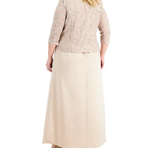 Alex Evenings Plus Size Lace Dress & Jacket - Picture 2 of 8